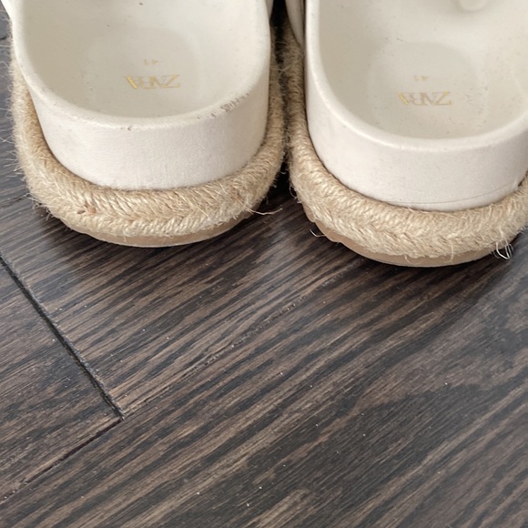 Zara crossed leather slides - Picture 2 of 5